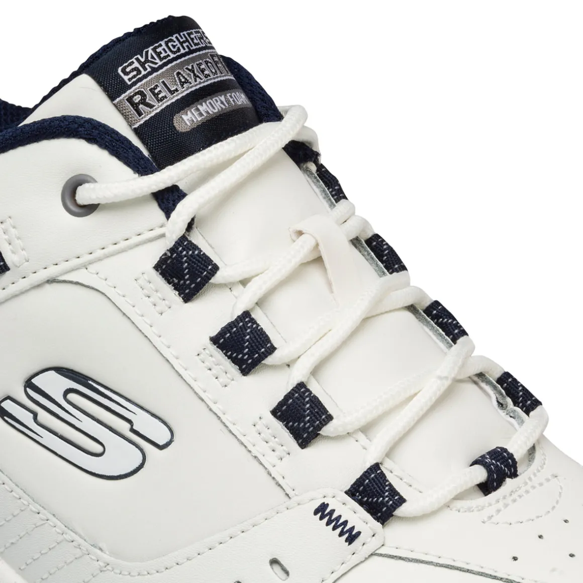 Scarpe da ginnastica Rétro bianche da uomo con soletta Memory Foam Skechers Oak Canyon