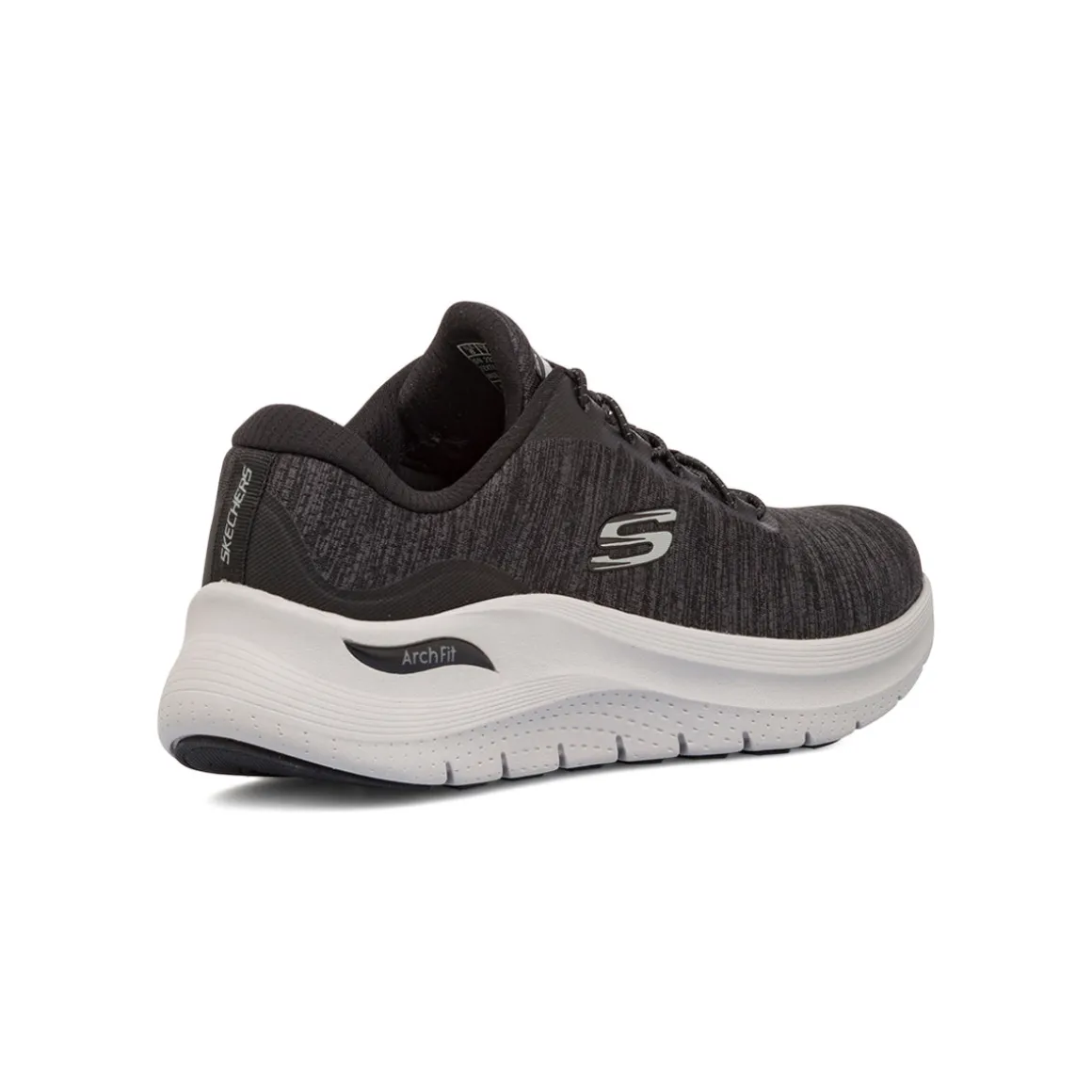 Scarpe da ginnastica slip-on nere con logo Skechers Arch Fit