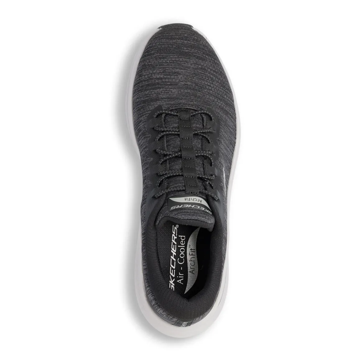 Scarpe da ginnastica slip-on nere con logo Skechers Arch Fit