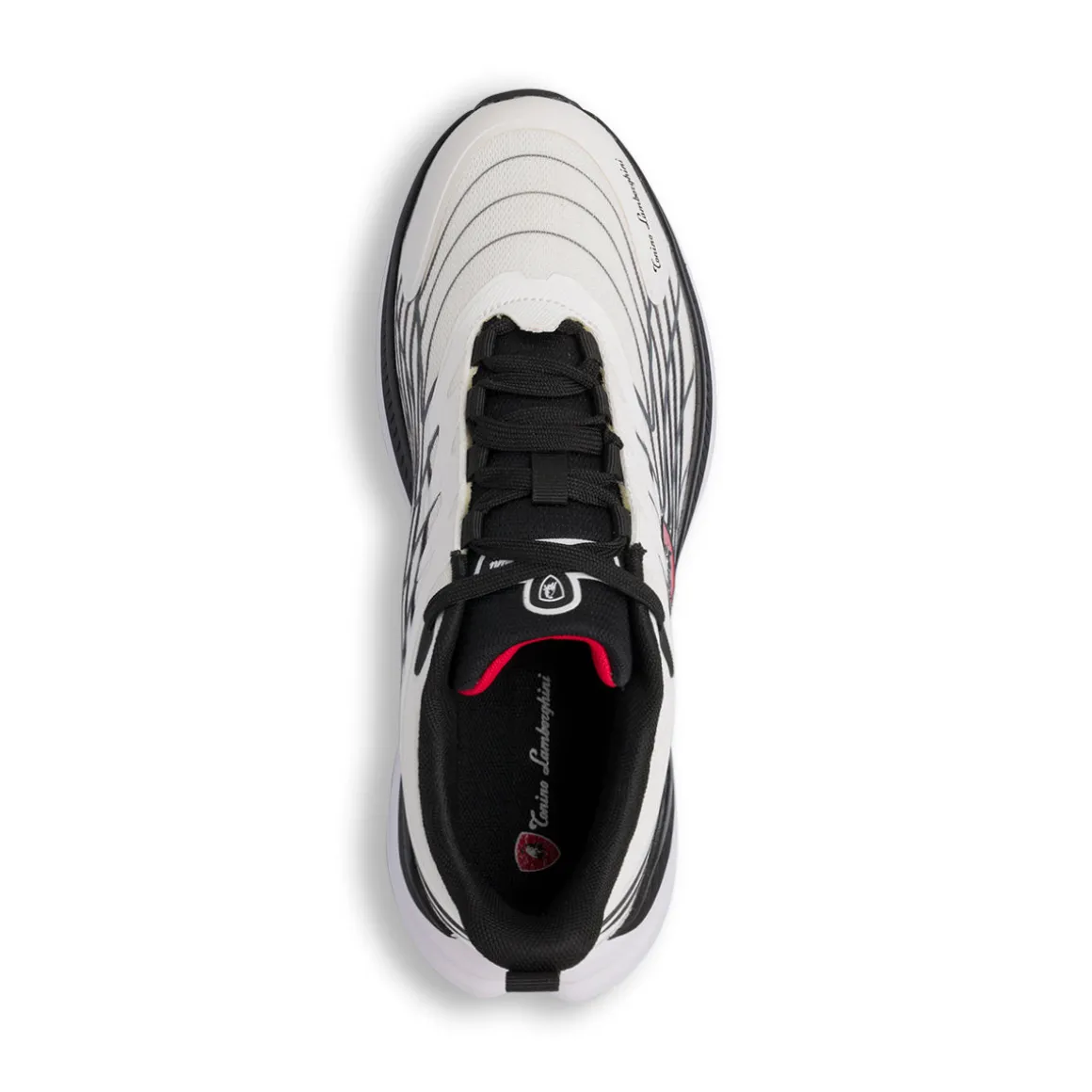 Scarpe da running bianche da Uomo con dettagli neri e logo Tonino Lamborghini