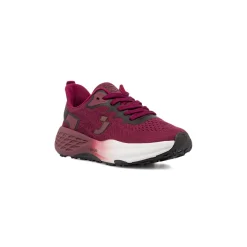 Scarpe da running da donna bordeaux in tessuto tecnico SJ