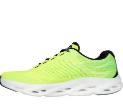 Scarpe da running gialle da uomo con ammortizzazione Hyper Burst Skechers GO RUN Swirl Tech Speed -