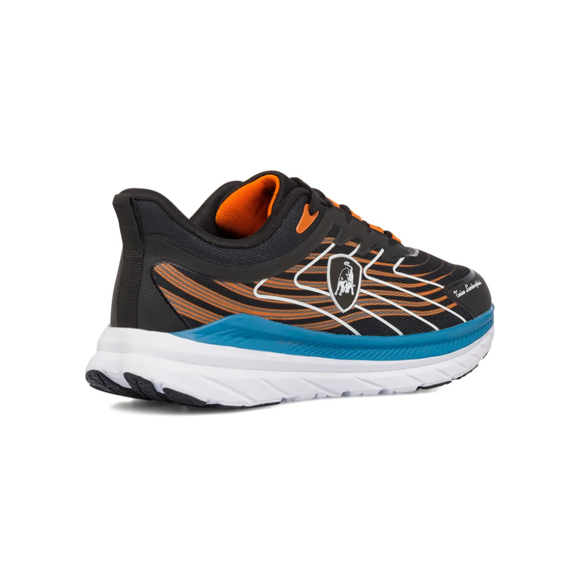 Scarpe da running nere da Uomo con dettagli arancioni Tonino Lamborghini