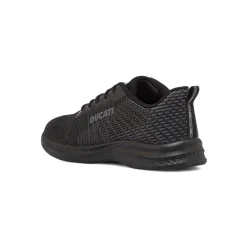 Scarpe da running nere da Uomo in tessuto traspirante con logo Ducati