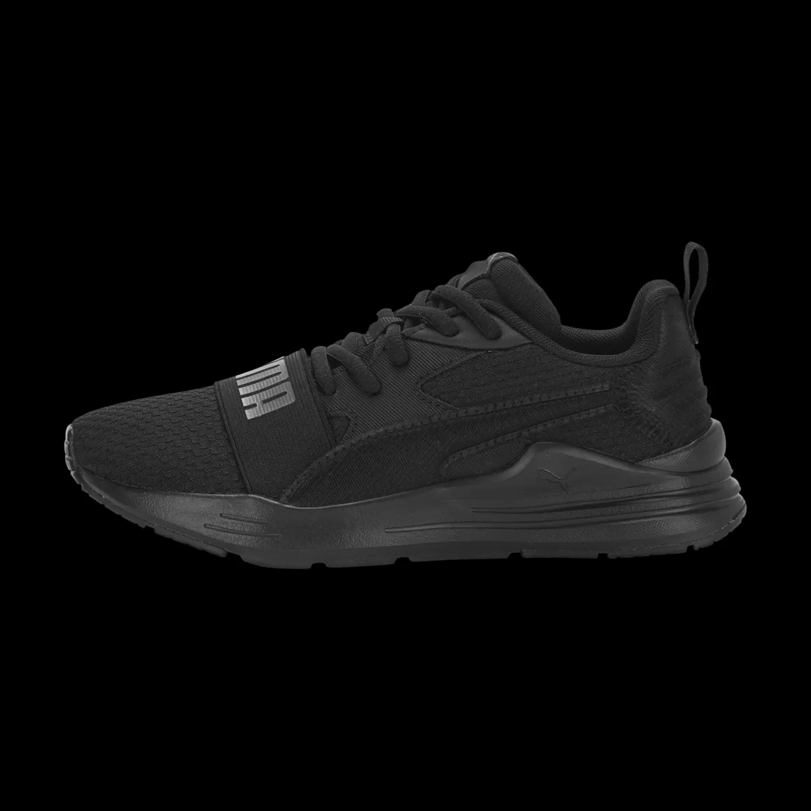 Scarpe da running nere da ragazzo con logo Puma Wired Run Pure Jr