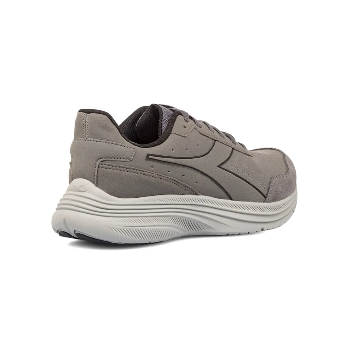 Scarpe da Running uomo grigie con tomaia effetto scamosciato Diadora