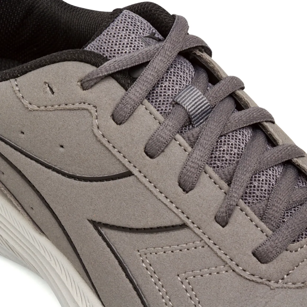 Scarpe da Running uomo grigie con tomaia effetto scamosciato Diadora