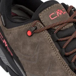 Scarpe da trekking da donna grigie con dettagli rossi CMP Melnick Low