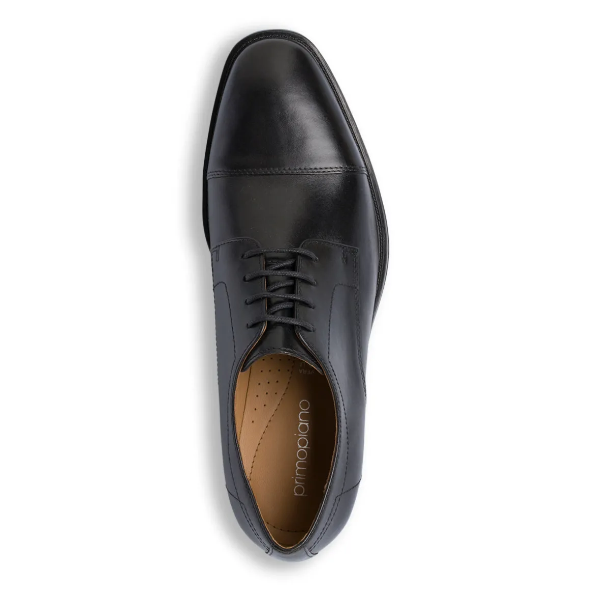Scarpe da Uomo Derby in Pelle Nere Primopiano