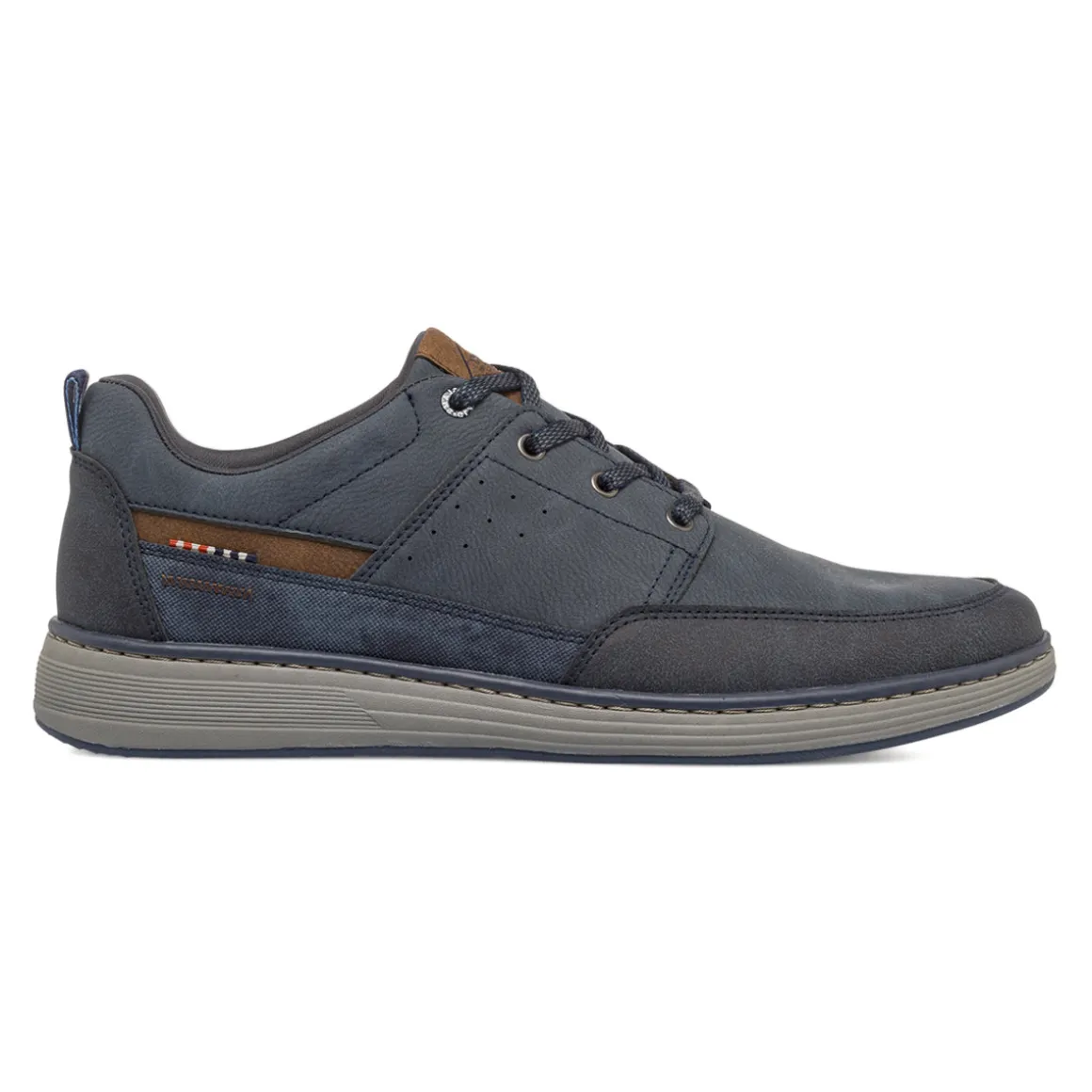 Scarpe eleganti blu da Uomo con inserti marroni Glams