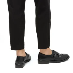 Scarpe nere monk-strap nere da donna con doppia fibbia Swish Jeans