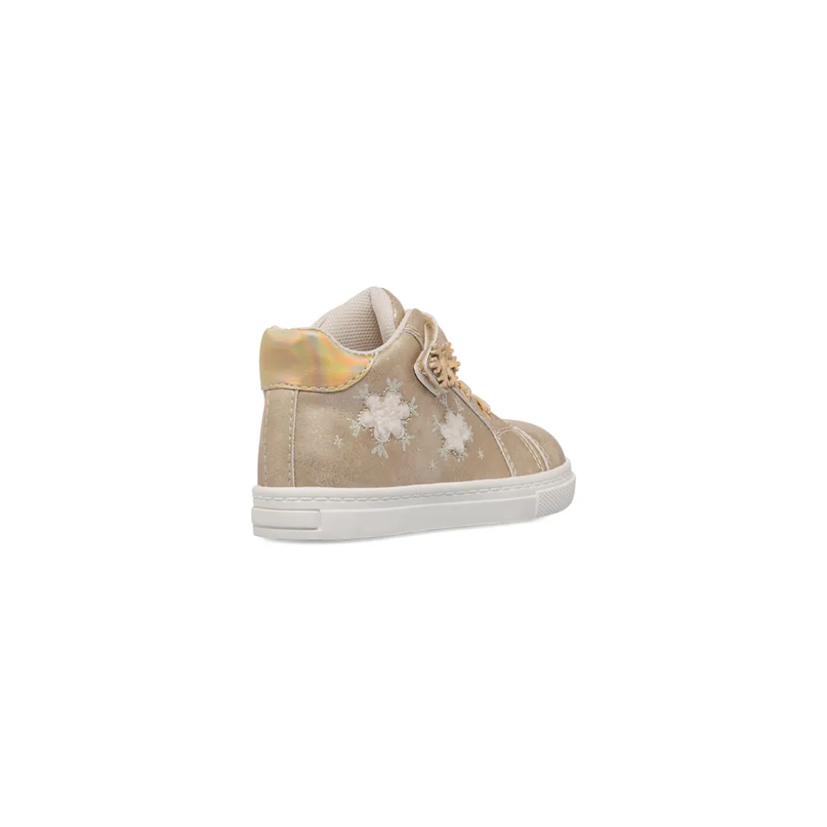 Scarpe Primi passi oro da Bambina con fiocco Le scarpe di Alice