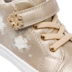 Scarpe Primi passi oro da Bambina con fiocco Le scarpe di Alice