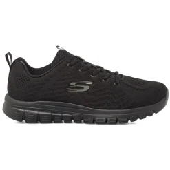 Scarpe sportive nere da Donna Skechers Wide Fit