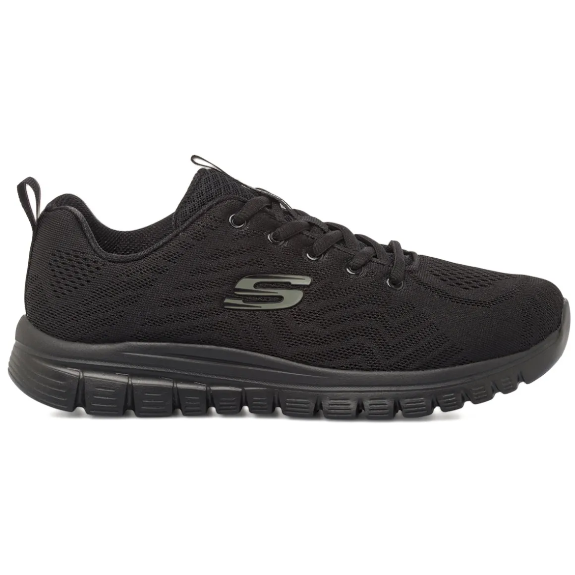 Scarpe sportive nere da Donna Skechers Wide Fit