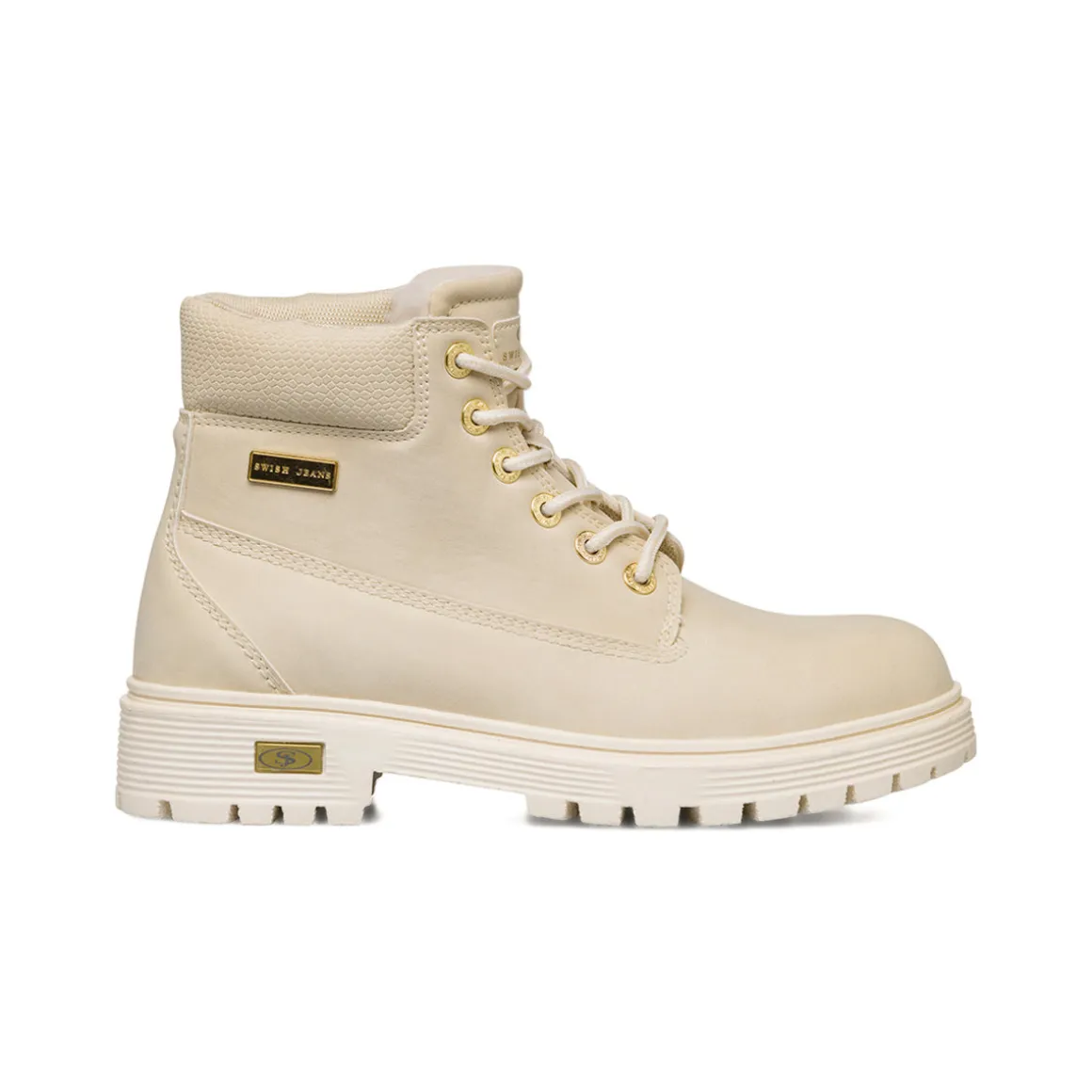 Scarponcini bianco off-white da donna Swish Jeans