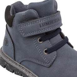 Scarponcini blu con strappo e lacci elastici Bambino Lumberjack