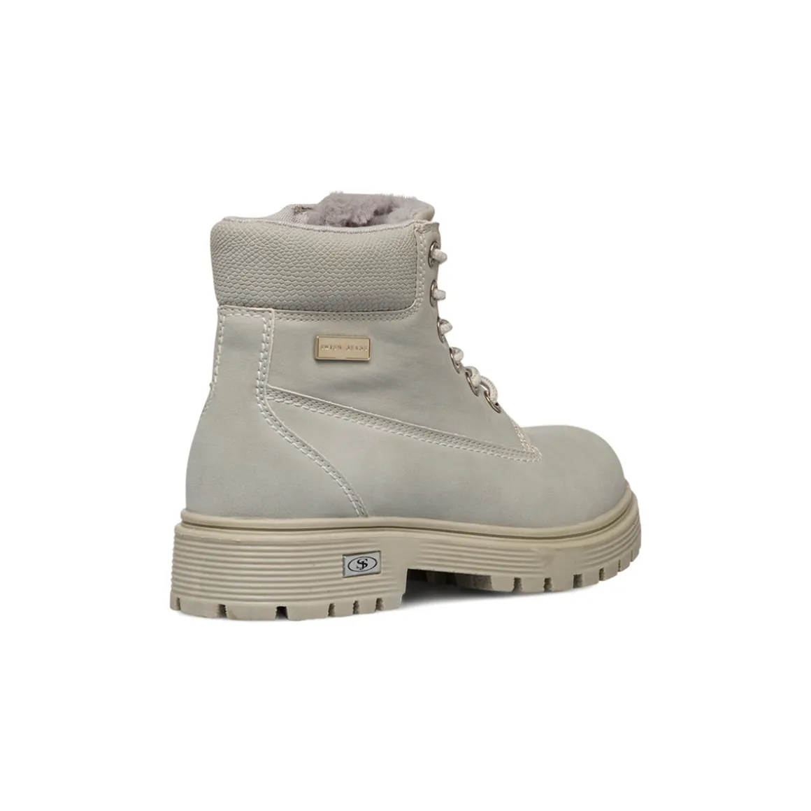 Scarponcini da donna grigi Swish Jeans con collarino imbottito