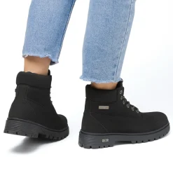 Scarponcini neri da donna Swish Jeans con collare imbottito
