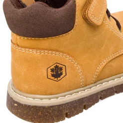 Scarponcini ocra con strappo e lacci elastici Bambino Lumberjack
