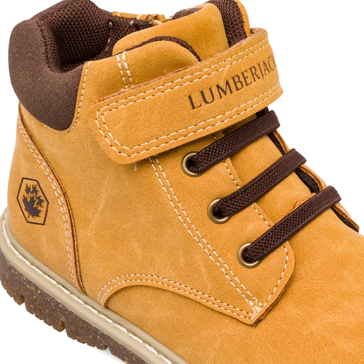 Scarponcini ocra da Bambino con strappo Lumberjack