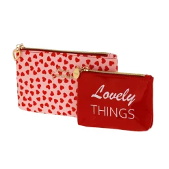 Set due Trousse rosa e rosse da Donna Camomilla Milano