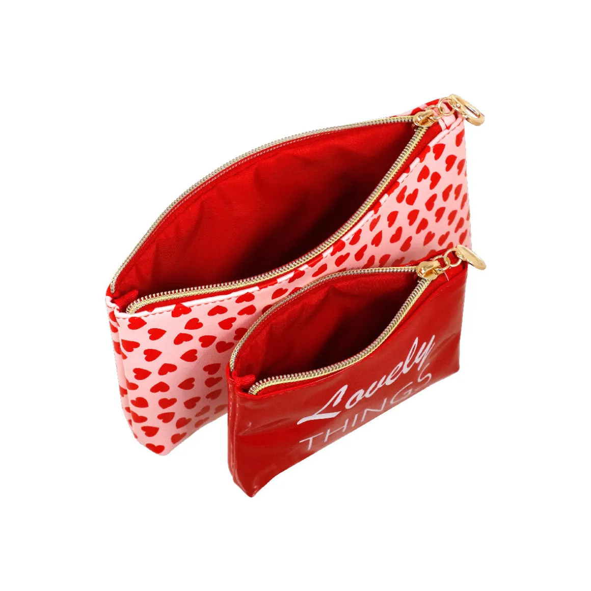 Set due Trousse rosa e rosse da Donna Camomilla Milano