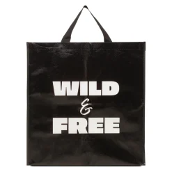 Shopper grande animalier nera con fantasia giraffa