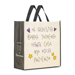 Shopper grande beige in TNT Disegni Cinici