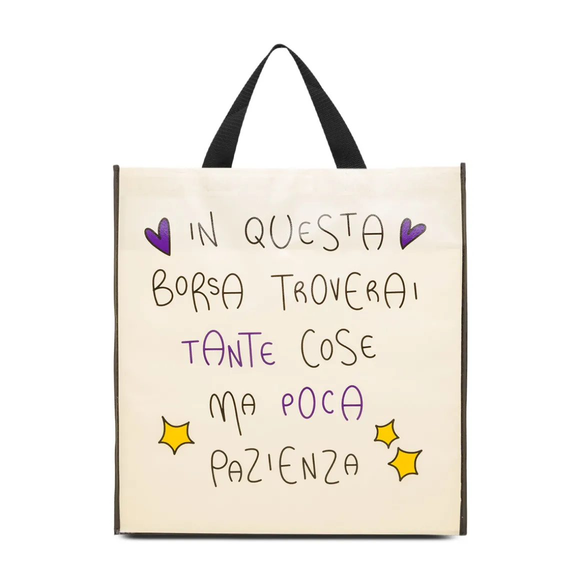 Shopper grande beige in TNT Disegni Cinici