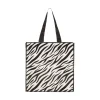Shopper piccola animalier nera con fantasia zebrata