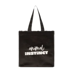 Shopper piccola animalier nera con fantasia zebrata