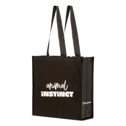 Shopper piccola animalier nera con fantasia zebrata