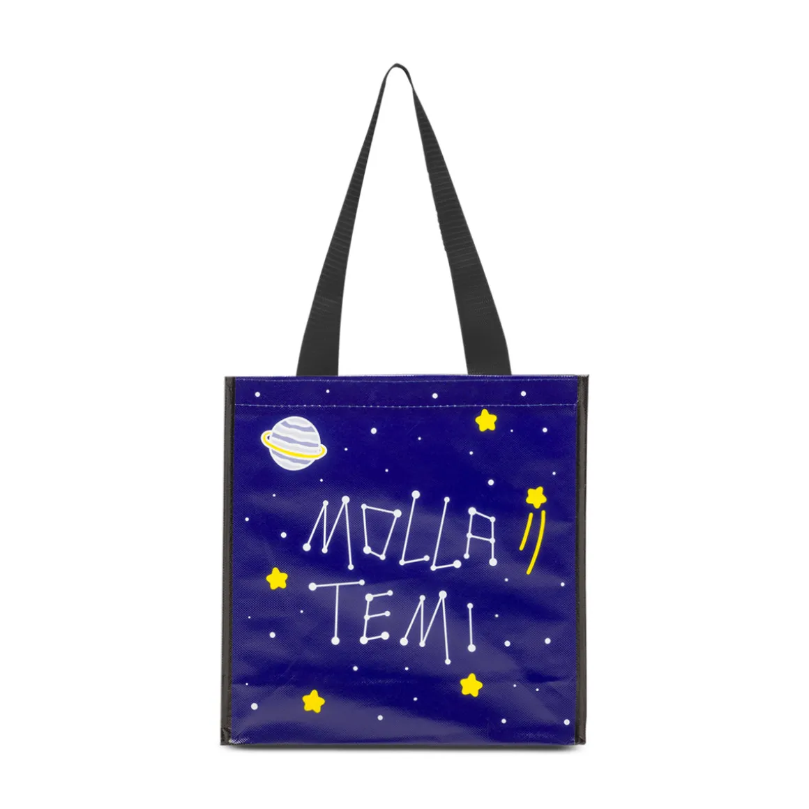 Shopper piccola blu in TNT Disegni Cinici