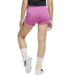 Shorts in cotone fucsia da Bambina con bande laterali adidas