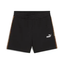 Shorts neri da Donna con banda leopardata ESS GRAPHIC ANIMAL Puma