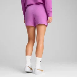 Shorts sportivi da Donna Lilla con tasche a filetto e logo ESS Small No. 1 Puma