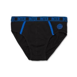 Slip neri da bambino con logo Inter