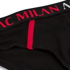 Slip neri da uomo con logo Milan