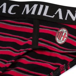 Slip rossoneri da uomo con logo Milan