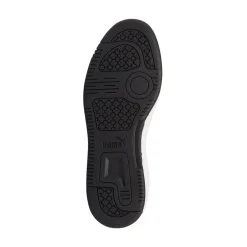 Sneakers alte bianche, blu e nere da ragazzo Puma Rebound V6 Mid Jr