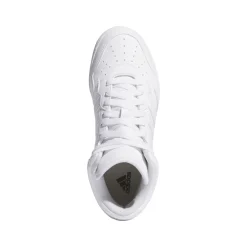 Sneakers alte bianche da ragazzo e ragazza adidas Hoops 4.0