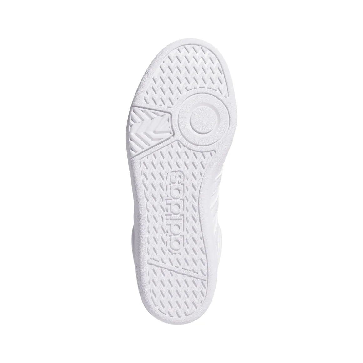 Sneakers alte bianche da ragazzo e ragazza adidas Hoops 4.0