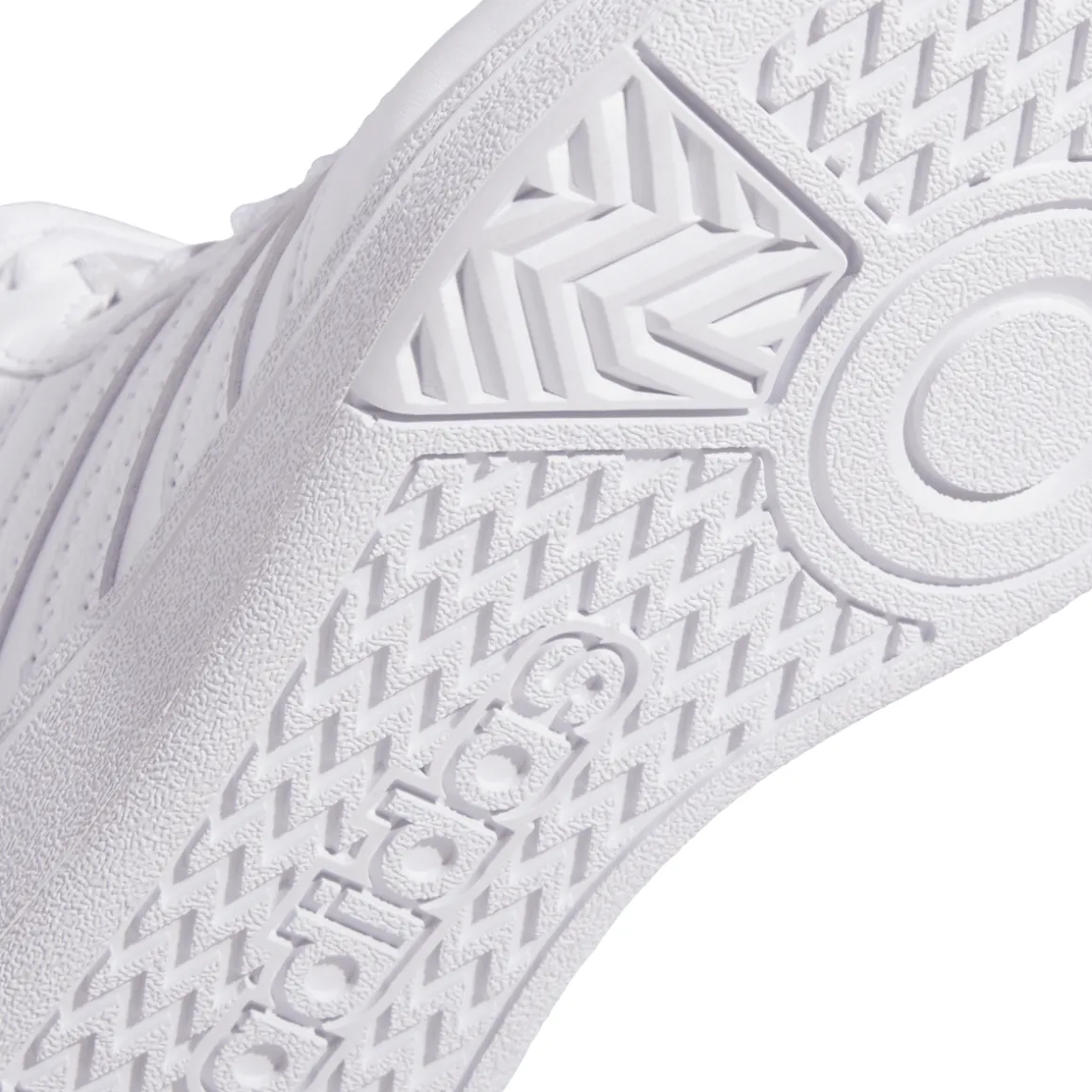 Sneakers alte bianche da ragazzo e ragazza adidas Hoops 4.0