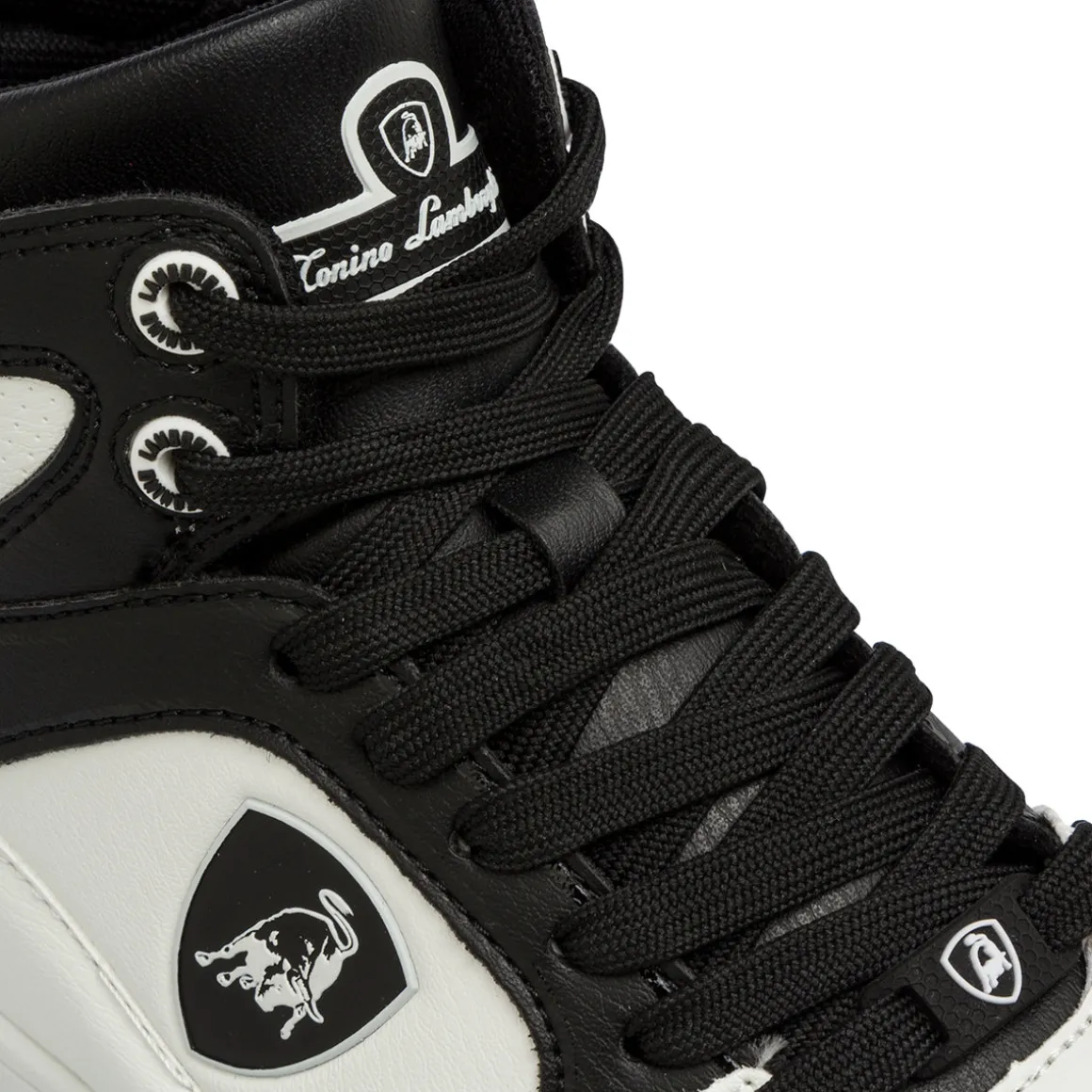 Sneakers alte bianche da ragazzo con logo laterale Tonino Lamborghini BullBlaze Elite