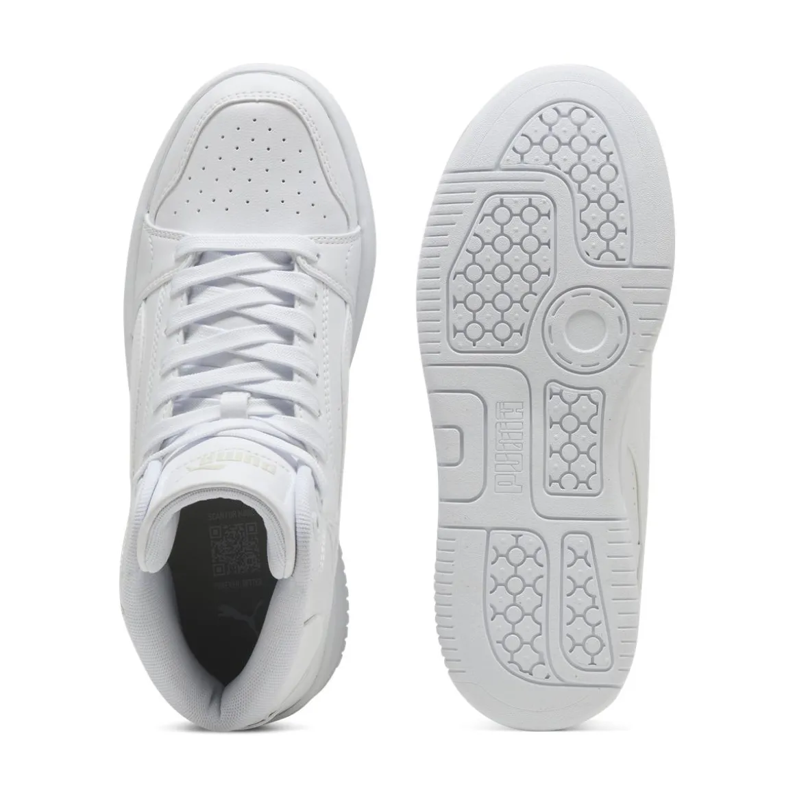 Sneakers alte bianche da Donna Puma Rebound Femme Mid