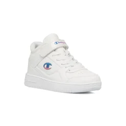 Sneakers alte bianche da ragazza con logo glitterato Champion Rebound Mid G GS