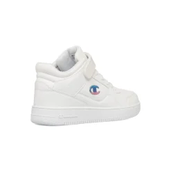 Sneakers alte bianche da ragazza con logo glitterato Champion Rebound Mid G GS