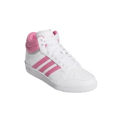 Sneakers alte bianche e rosa da Ragazza HOOPS 4.0 MID adidas