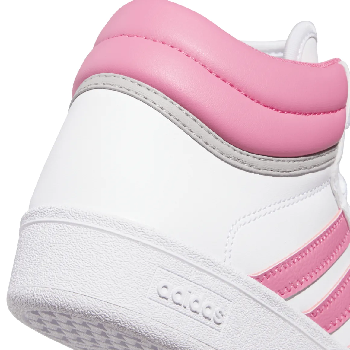 Sneakers alte bianche e rosa da Ragazza HOOPS 4.0 MID adidas